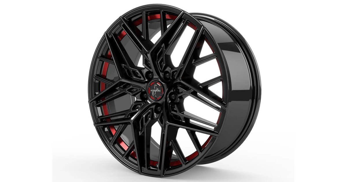 Jante ALU, Keskin Tuning KT25 BLACK PAINTED RED INSIDE 8.5x 20 5/ 112 ET30, Alésage 66.6