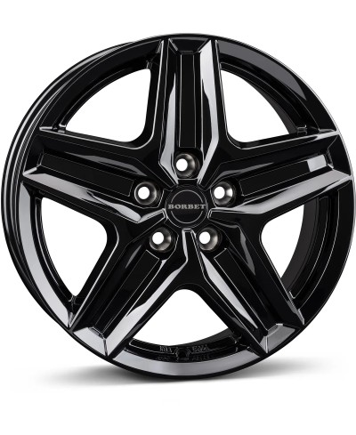Jante Alu BORBET CWZ Black glossy 7,5x18 5x120 ET43 , Alésage 65.1