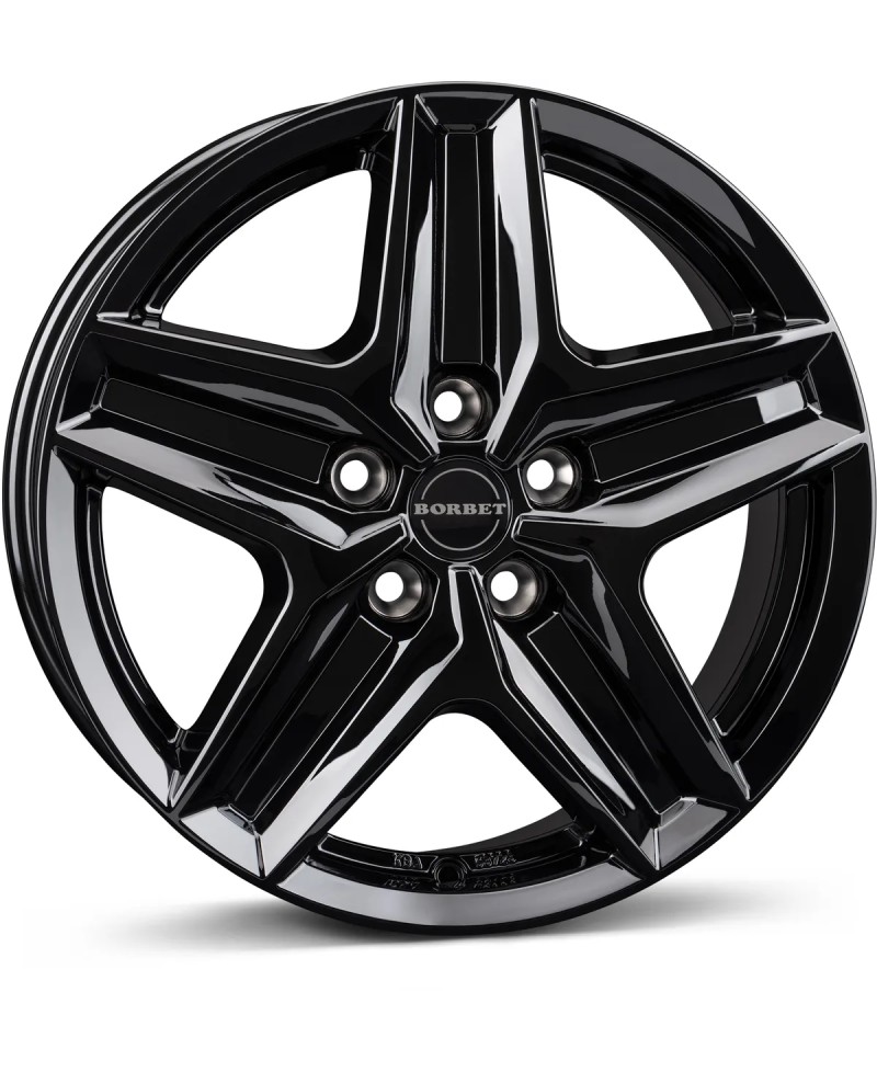 Jante Alu BORBET CWZ Black glossy 7,5x18 5x120 ET43 , Alésage 65.1