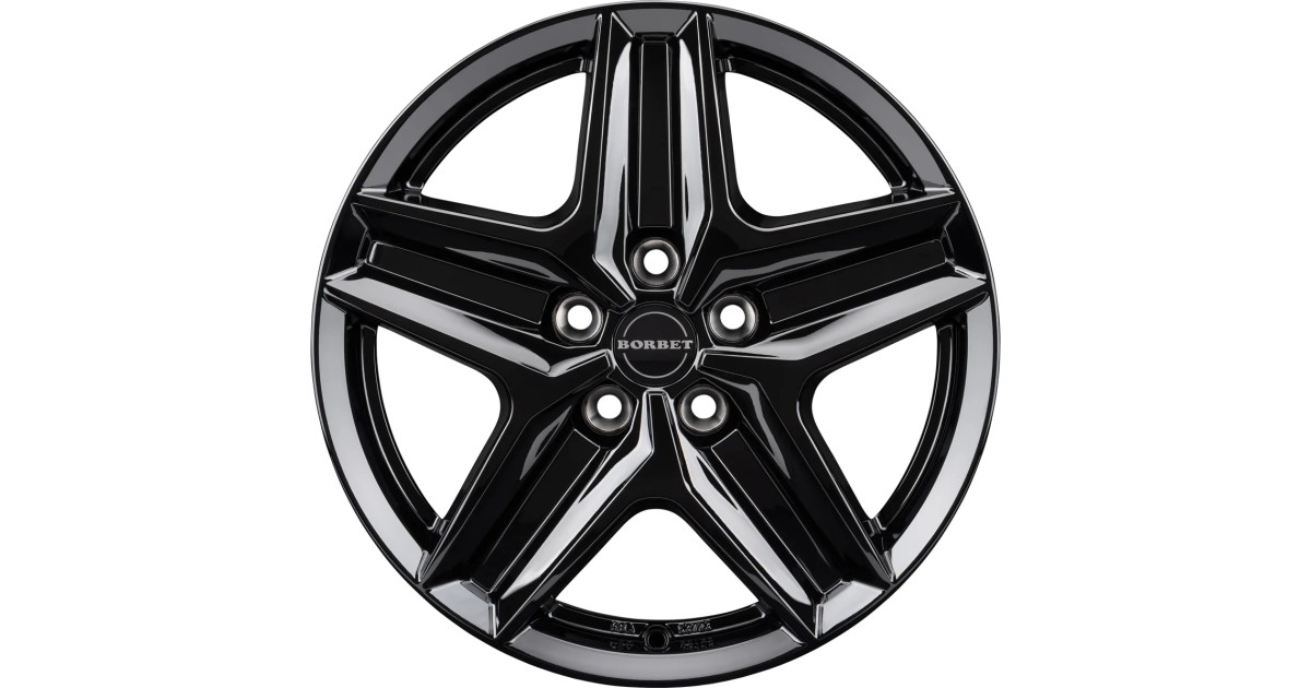 Jante Alu BORBET CWZ Black glossy 7,5x18 5x120 ET43 , Alésage 65.1
