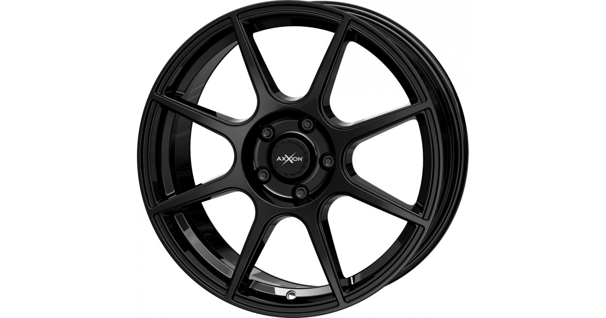 Jante ALU, Axxion X2 Noir brillant laqué 6.5X16 5/ 100 ET42, Alésage 63.4