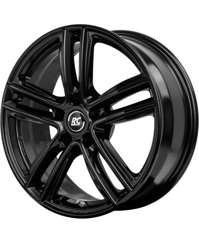 Jante Alu RC Design RC27 Noir brillant 6,5x17 5x114.3 ET30 , Alésage 60.1