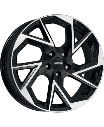 Jante Alu Dezent AP dark , Noir face polie 7,5x18 5x108 ET44 , Alésage 65.1