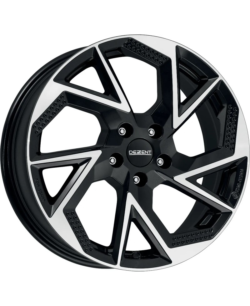 Jante Alu Dezent AP dark , Noir face polie 7,5x18 5x108 ET44 , Alésage 65.1
