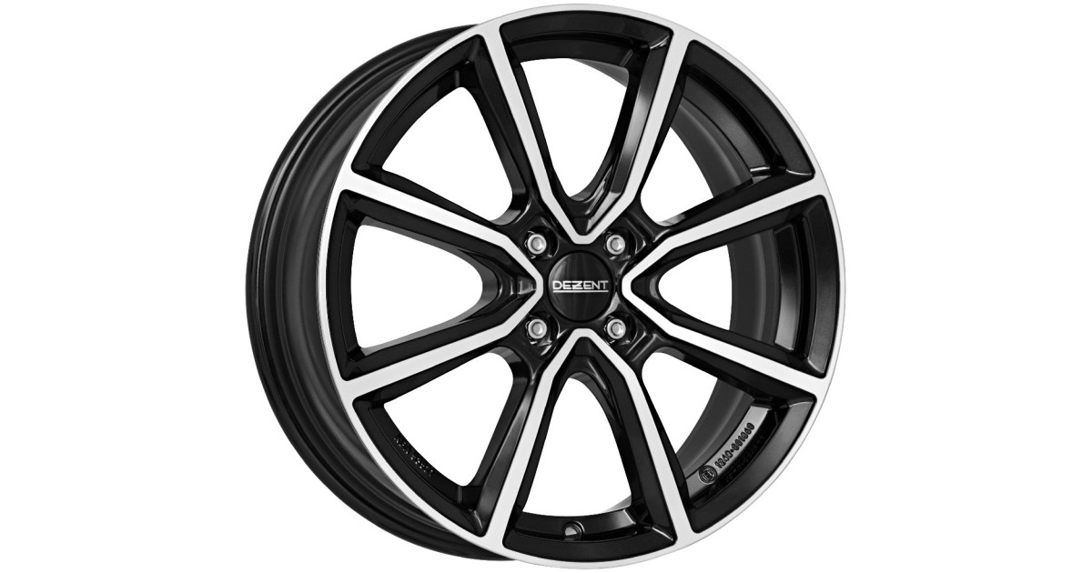Jante Alu Dezent TN Dark , Black polished  7x18 4x108 ET35 , Alésage 65.1
