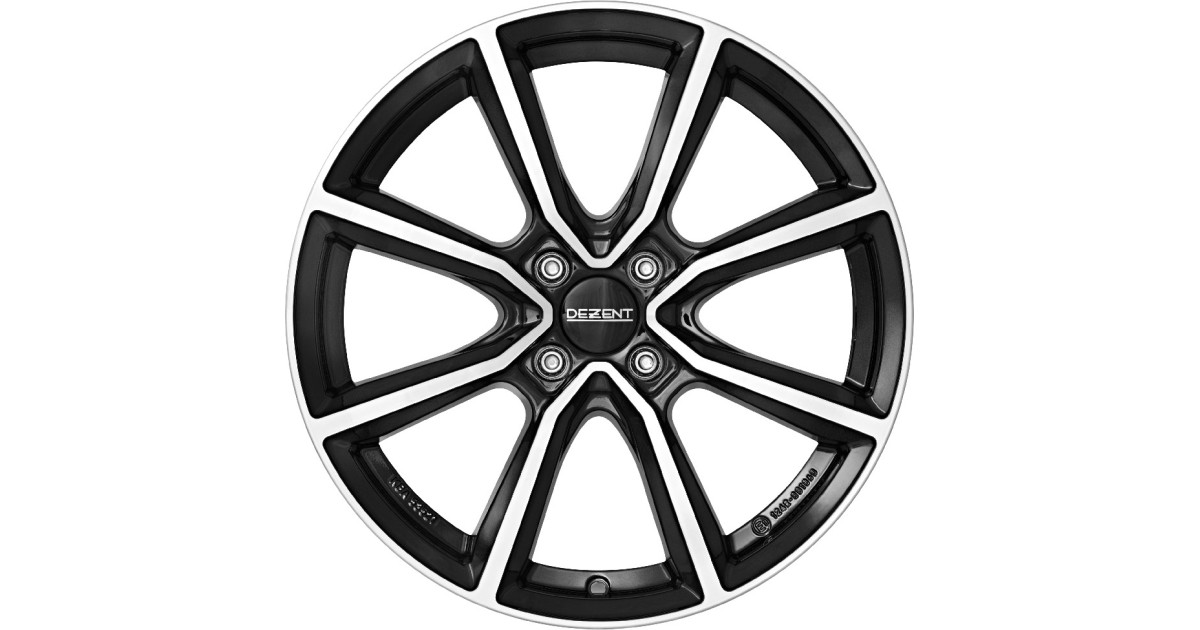 Jante Alu Dezent TN Dark , Black polished  7x18 4x108 ET35 , Alésage 65.1