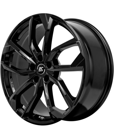Jante Alu RC Design RC34 Noir brillant laqué 9x19 5x112 ET60,8 , Alésage 66.6