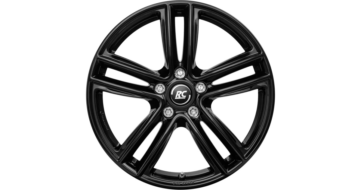 Jante Alu RC Design RC27 Noir brillant laqué 6,5x17 5x114.3 ET40, Alésage 60.1