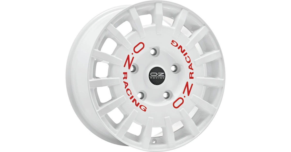 Jante ALU, OZ RALLY RACING VAN RACE WHITE + RED LETTER 8X18 5/ 120 ET45 , Alésage 65.1