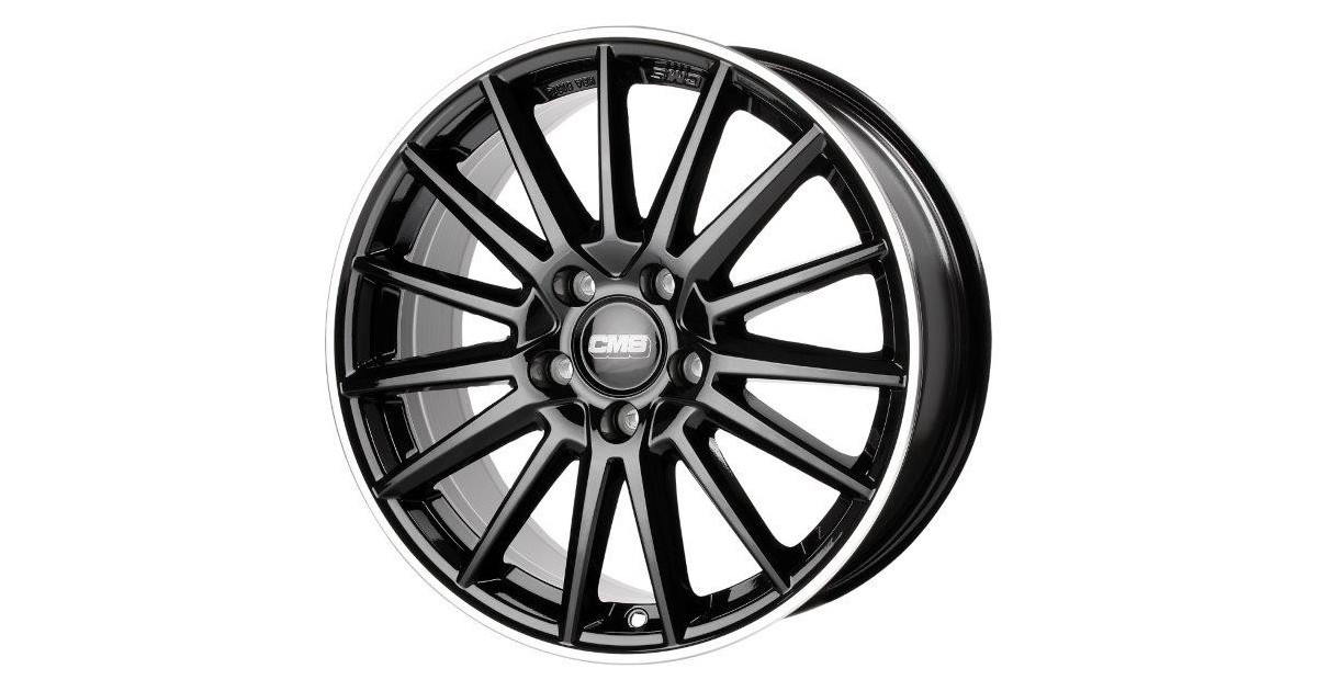 Jante ALU, CMS C23 Noir Bride Poli Brillant, 9X18 5/112 ET44, Alésage 66.6
